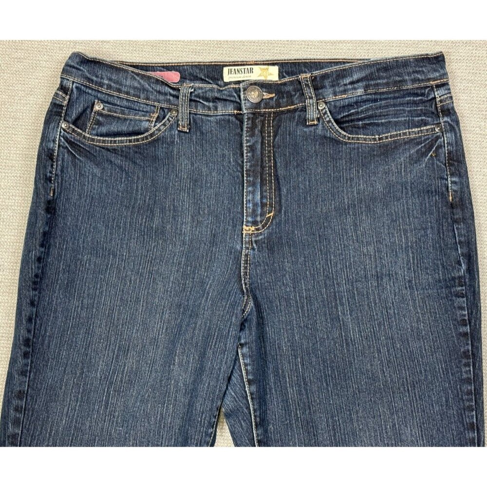 Jeanstar Premium Denim Elle Jeans Womens Size 16P Dark Blue Mid Rise Average - Picture 3 of 13
